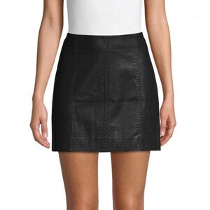 Free People Modern Femme Vegan Leather Mini Skirt